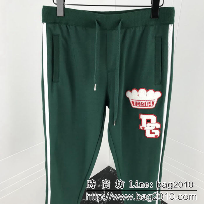 DＧ杜嘉班納 18秋冬新款 刺繡毛巾布logo 男款衛褲 ydi1129